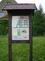 Hinweistafel  Museum Lebuser Land , gesehen am 04.07.09

