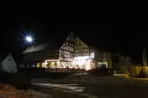 Fachwerkhaus in Rentweinsdorf.Im Inneren ist eine griechische Gastst�tte,im Sommer mit Biergartenbetrieb.  (21.01.10)