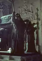 Sevilla. Catedral Santa Mar�a de la Sede. (Vermeintliches) Grab von Christoph Kolumbus beim Eingang. Juni 1993, HQ-Scan ab Dia.