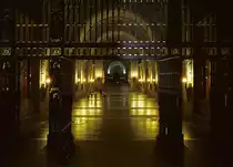 Valle de los Ca�dos. Felsenkirche, ab 1940 von 20'000 Zwangsarbeitern unter General Franco gebaut, 1959 eingeweiht. Mit 263 m wohl l�ngste Kirche der Welt. Aufnahme von Juli 1992, HQ-Scan ab Dia.
