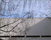 Weienhofsiedlung: Rckseite des Zweifamilenhauses von Le Corbusier. 25.02.2010 (Gisela)