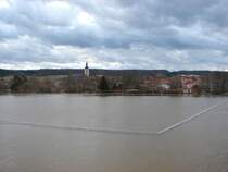 Laucha an der Unstrut - im Hochwasser jetzt  Laucha am See  - 28.02.2010