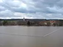 Laucha an der Unstrut - im Hochwasser jetzt  Laucha am See  - 28.02.2010