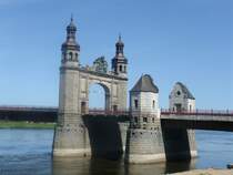 Hier ist die Luisenbrcke von Tilsit (Ostpreuen) zu sehen, aufgenommen im Jahr 2008 von russischer Seite. Auf der anderen Seite der Brcke beginnt Litauen.