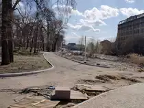 Wiederaufbau, Theaterinsel Gubin, Blickrichtung S�den, Zustand: 01.04.10
