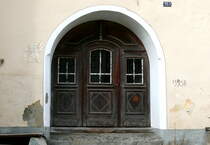 Schweiz - Trportal Engadiner-Haus in Cinuos-chel-Brail am 15.10.2008