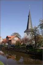 Die St. Nicolai-Kirche in Borstel im Alten Land. 25.04.2010