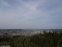 Blick vom Eschenbergturm (491 m..M.) in die Stadteile Grze, Hegi und Oberwinterthur am 25.4.2010
