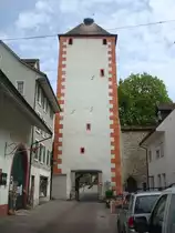 Rheinfelden im Kanton Aargau,
der Kupferturm, Ansicht stadtausw�rts,
Teil der Stadtbefestigung aus dem 13.Jahrhundert,
April 2010