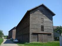 Ringsheim in der Ortenau,
diese Trocknungsanlagen fr Tabak (Tabakschopf) waren ein Wahrzeichen
der Tabakanbaugemeinden,
Mai 2010