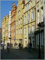 Brgerhauser am Markt in Osnabrck. Scan eines Dias aus dem Jahr 2002.