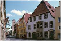 Blick vom Markt zum Osnabr�cker Dom. Scan vom Dia.