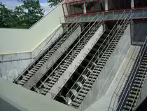 Forchheim im Breisgau,
Rohwasserpumpwerk in der Klranlage,
mittels Frderschnecken mit 2,80m Durchmesser wird das Abwasser ber 7m hoch gefrdert,
Juni 2010 