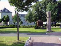 Modelle Kickelhahn und Goethehaus am bahnhofsvorplatz Ilmenau, 1.8.2010