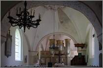 Der Innenraum der Kirche in Sieseby. 07.08.2010