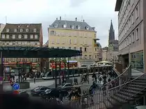 Blick vom Homme de Fer zum Stra�burger M�nster im Februar 1997.