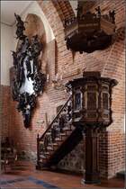 Die Sankt-Nicolai-Kirche in Eckernfrde besitzt eine schn geschnitzte Kanzel. 03.08.2010