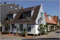 Typische Geb�ude in der malerischen Fischersiedlung Holm in Schleswig. 07.08.2010