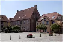 Geb�ude am Rathausmarkt in Schleswig. 07.08.2010