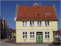 Gebude in der Langen Strae in Schleswig. 07.08.2010