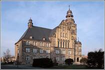 Das Rathaus von Wittenberge wrude in den Jahren 1912 bis 1914 erbaut. Der Turm ist 51 m hoch. Aufnahmedatum: 18.02.2007