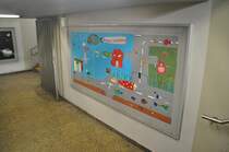 Von Kinder bemalte Wand in Bahnhofstunnel in Burgdorf. Foto vom 14.10.2010.