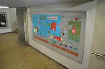 Von Kinder bemalte Wand in Bahnhofstunnel in Burgdorf. Foto vom 14.10.2010.