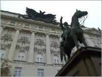 Das Radetzky-Denkmal vor dem Ministeriumsgeb�ude Stubenring 1. 02.10.2010