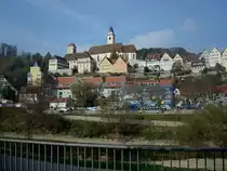 Horb am Neckar, Blick �ber den Neckar auf die Stadt, erste urkundliche Erw�hnung von 1090, Okt.2010