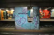 Grafftikunst in der U-Bahn-Station  Sedanstra�e Lister Meilem der �stra im Hannover. Foto  vom 31.10.2010.