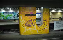 Grafftikunst in der U-Bahn-Station  Sedanstra�e Lister Meilem der �stra im Hannover. Foto  vom 31.10.2010.