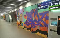 Grafftikunst in der U-Bahn-Station  Sedanstra�e Lister Meilem der �stra im Hannover. Foto  vom 31.10.2010.