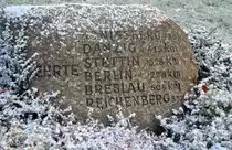 Kilometerstein, im Lehrte. Foto vom 28.11.10.