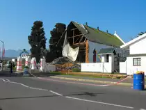 Die Methodistenkirche mit Baujahr 1870 ist anfangs Juni 2010 teilweise eingestuerzt. Somerset West, 17.06.2010
