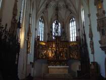 Blaubeuren, der 1491-99 entstandene Chor der Klosterkirche gehrt zu den prchtigsten sptgotischen Ausstattungen die fast vollstndig erhalten sind, der Altar von 1493 zhlt zur Ulmer Schule, Sept.2010