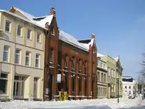 Grevesm�hlen; das ehem. Postamt im winterlichen Kleid