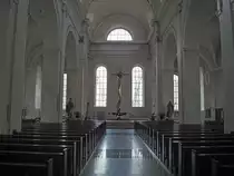Schramberg im Schwarzwald, der Innenraum der Basilika Maria Himmelfahrt wurde 1993-94 neu gestaltet, Okt.2010