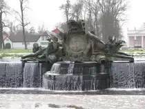 Ludwigslust; Wasserspiel am Park zum Schluß, 11.12.2010