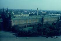 Blick vom ehemaligen Hotel  Intourist  auf den Kreml im September 1981