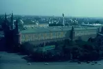 Blick vom ehemaligen Hotel  Intourist  auf den Kreml im September 1981
