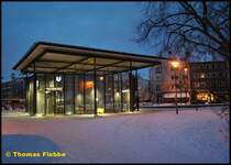 Eingang der U-Bahn-Station  Christuskirche  der stra (Stadtbahn Hannover),  am 17.12.2010, in Hannover.