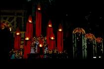 Die Weihnachtsdekoration des Goodwood Park Hotels in Singapur im November 1988