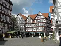 Melsungen an der Fulda, sehenswertes Fachwerk in der Altstadt, Mai 2005
