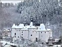 Die Schlossburg von Clervaux im Winter. 18.12.2010 (Jeanny)
