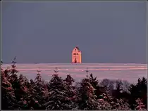 Der Wasserturm von Merscheid im Abendlicht des 25.12.2010. (Jeanny)