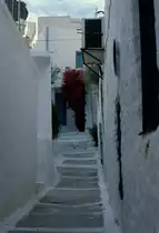 Im Ort Santorin auf der Insel Santorin im Juni 1995