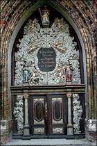 Schmuckportal der Basilika St. Nikolai in Stralsund.