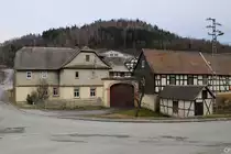 Ein alter Vierseitenhof in Loitsch (b. Hohenleuben). (12.2.2011)