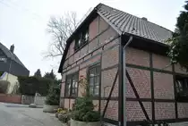 Fachwerkhaus in Hannover/Wettbergen. Saniert um 1980. Foto vom 17.02.2011.