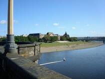 Dresden, Blick von der Augustusbrcke auf die Neustdter Seite mit den Schsischen Staatsministerien, Okt.2009